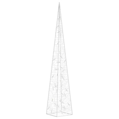 Cone de iluminação decorativo c/ LEDs acrílico 90 cm branco frio