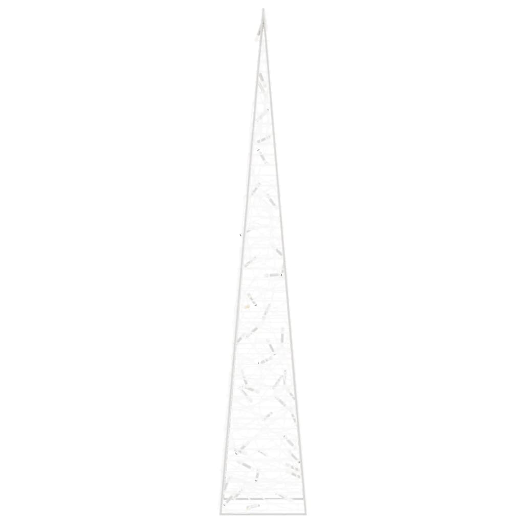 Cone de iluminação decorativo c/ LEDs acrílico 90 cm branco frio