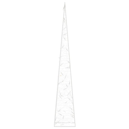 Cone de iluminação decorativo c/ LEDs acrílico 90 cm branco frio