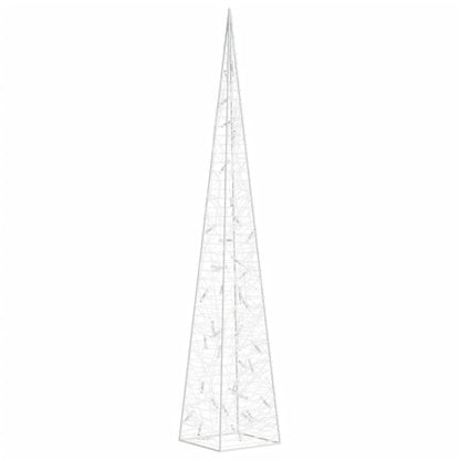 Cone de iluminação decorativo c/ LEDs azuis acrílico 90 cm