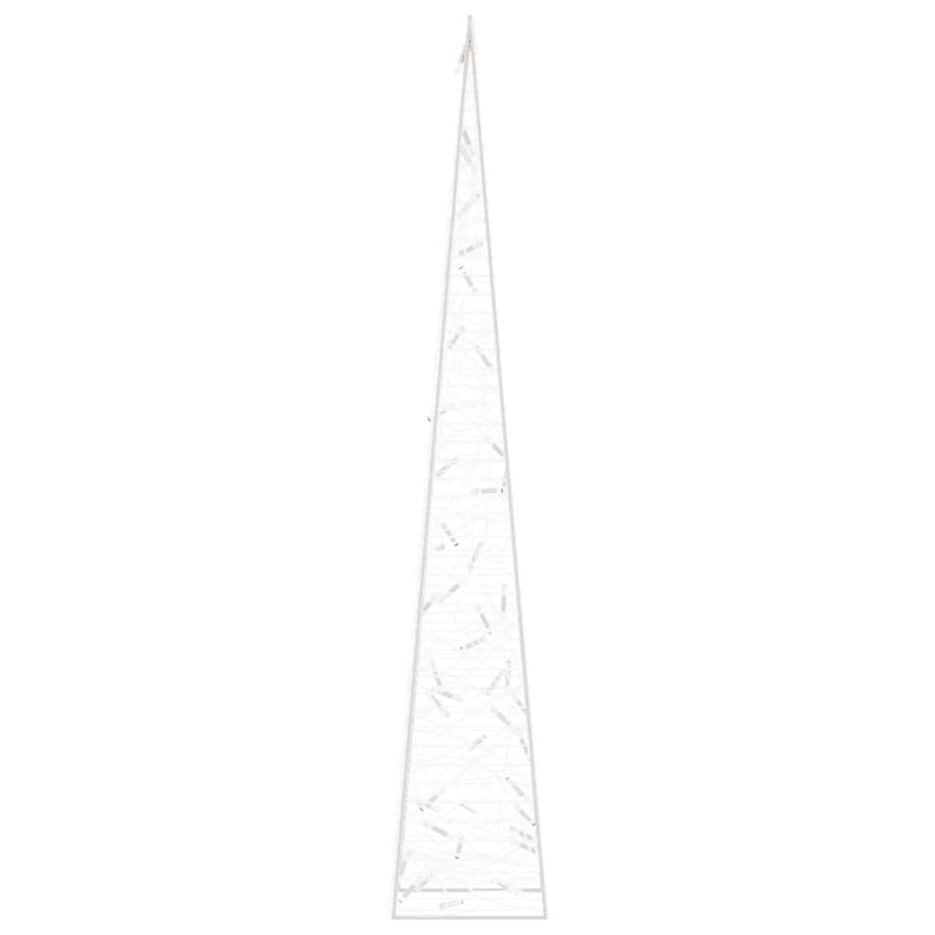 Cone de iluminação decorativo c/ LEDs azuis acrílico 90 cm