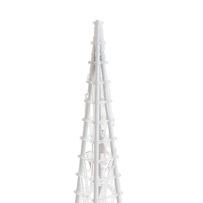 Conj. cones decorativos LEDs branco quente acrílico 30/45/60cm