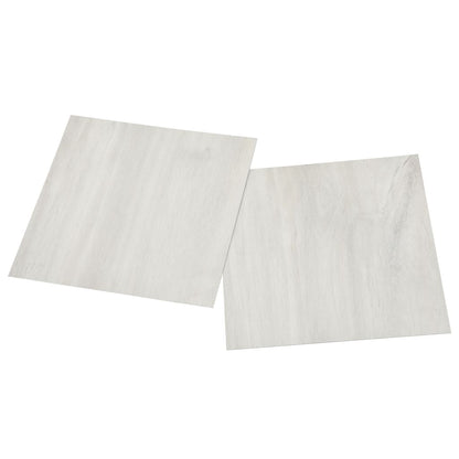 Tábuas de soalho autoadesivas 20 pcs 1,86 m² PVC cor creme