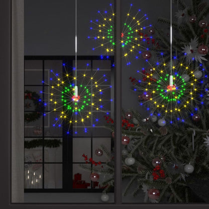 Iluminação fogo artifício exterior 2pcs 280 LEDs 20 cm multicor