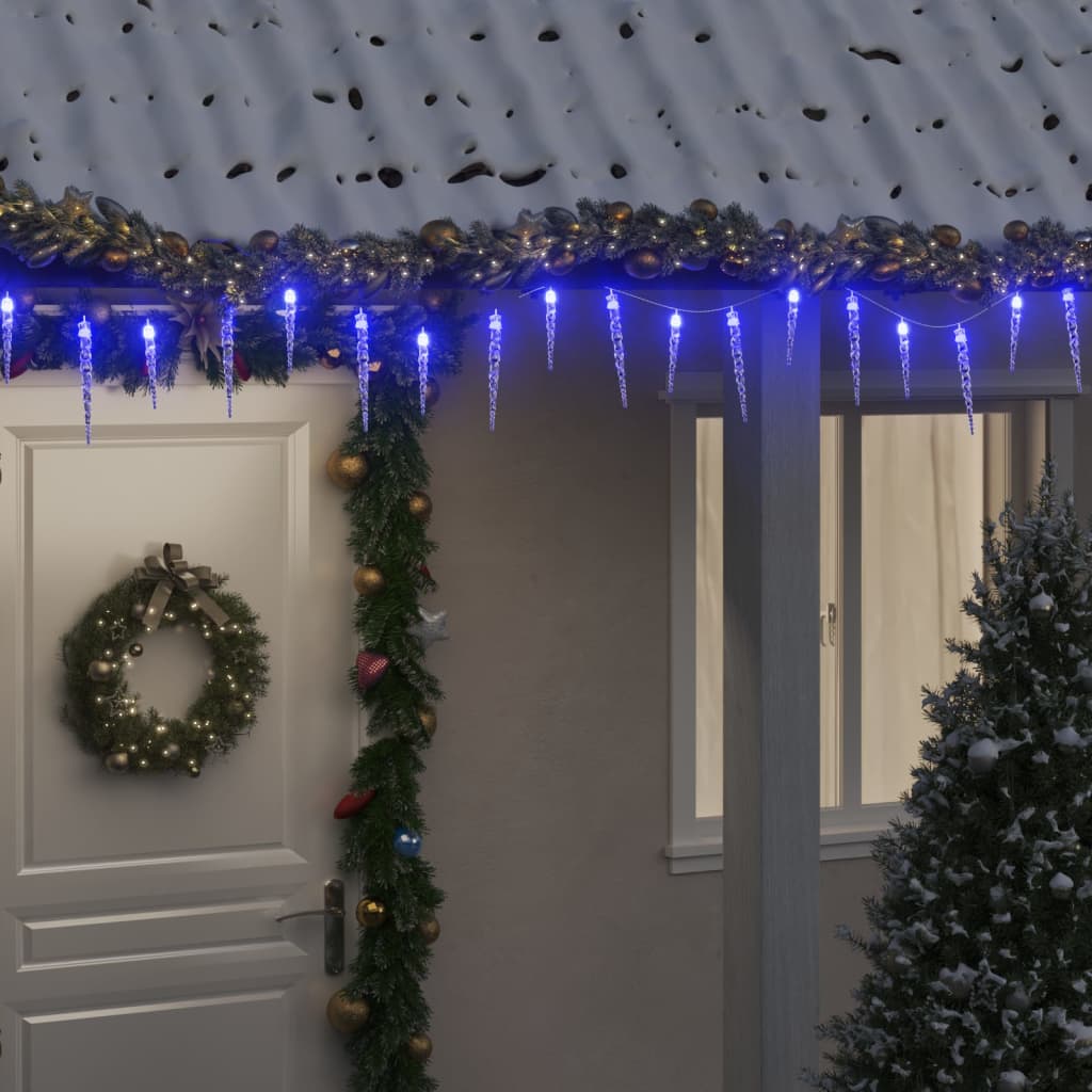 Luz Natal em forma pingente gelo 100 pcs acrílico azul