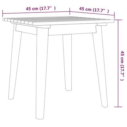 Conjunto de Bistro para Exterior em Madeira de Acácia - 2 Cadeiras e 1 Mesa