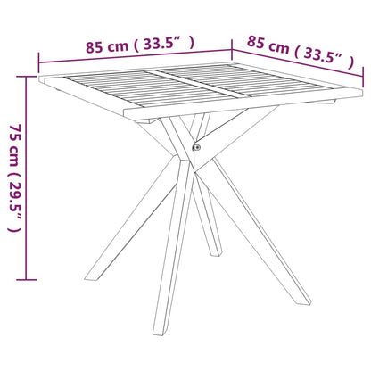 Mesa de jardim 85x85x75 cm madeira de acácia maciça