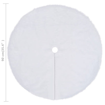 Saia de árvore de Natal 90 cm pelo sintético branco