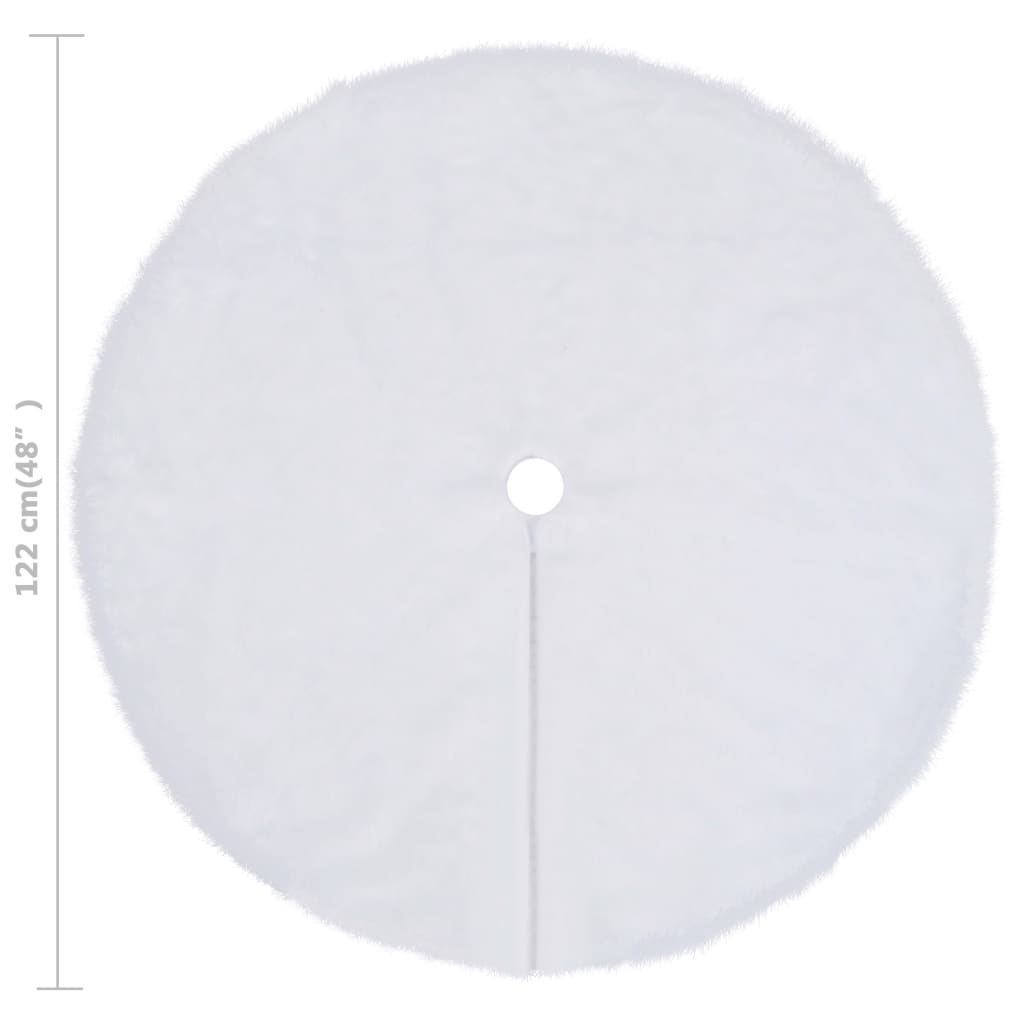 Saia para árvore de Natal 122 cm pelo sintético branco