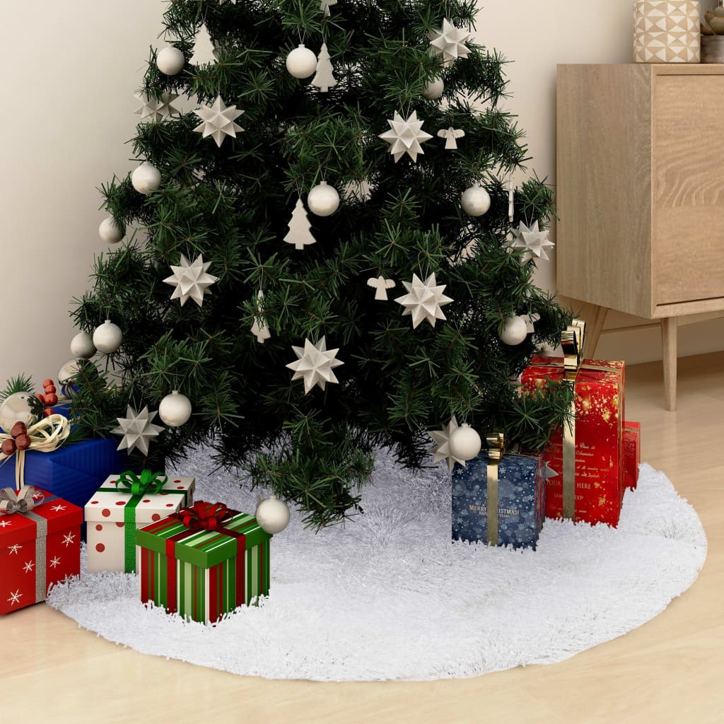 Saia para árvore de Natal 122 cm pelo sintético branco