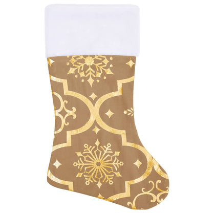 Saia de árvore de Natal luxuosa 90 cm com meia tecido amarelo