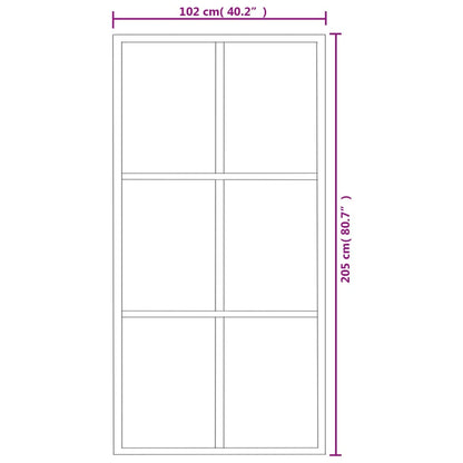 Porta deslizante em vidro ESG e alumínio 102x205 cm preto