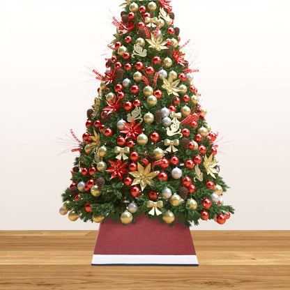 Saia para árvore de Natal 48x48x25 cm vermelho e branco