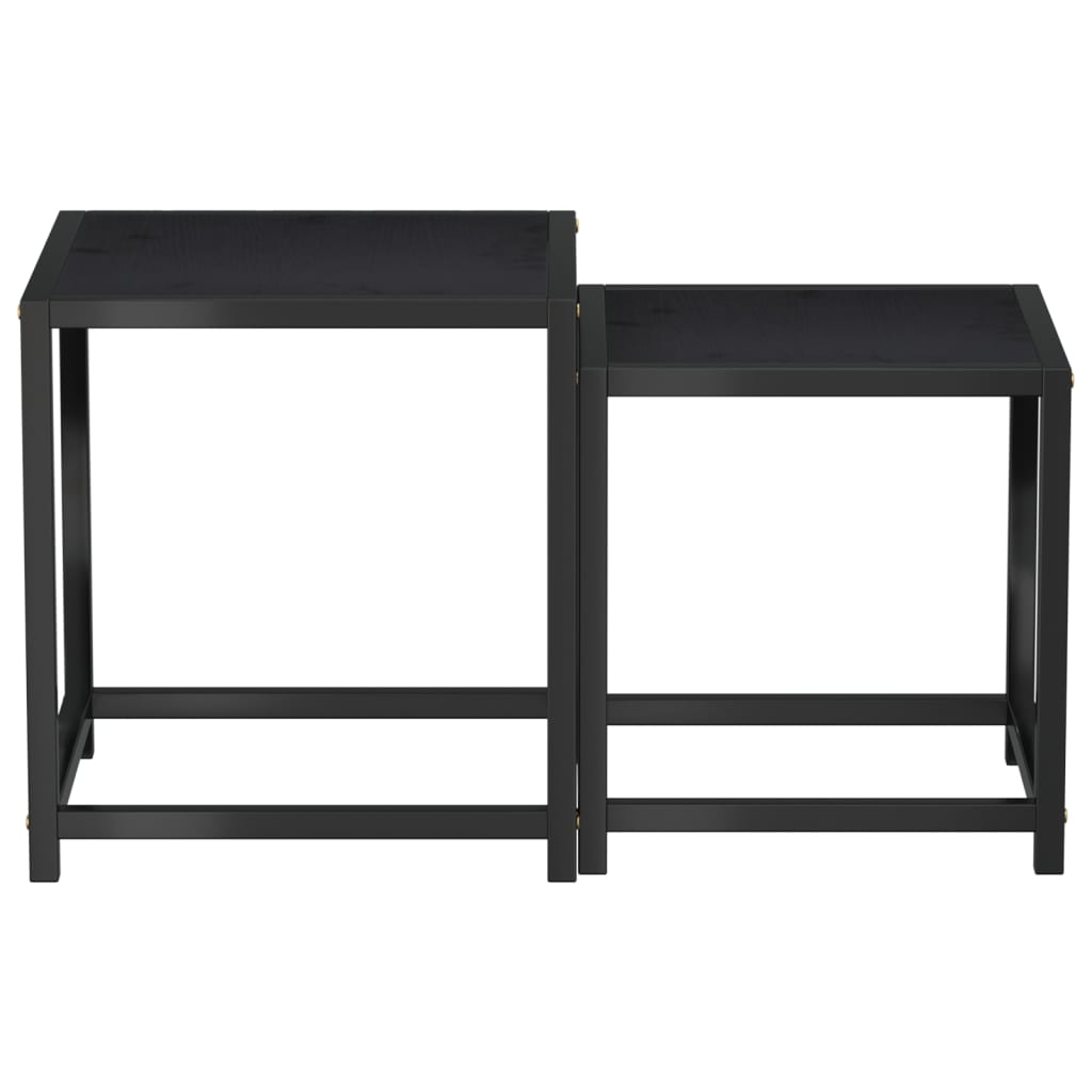 Mesas de centro 2 pcs MDF preto