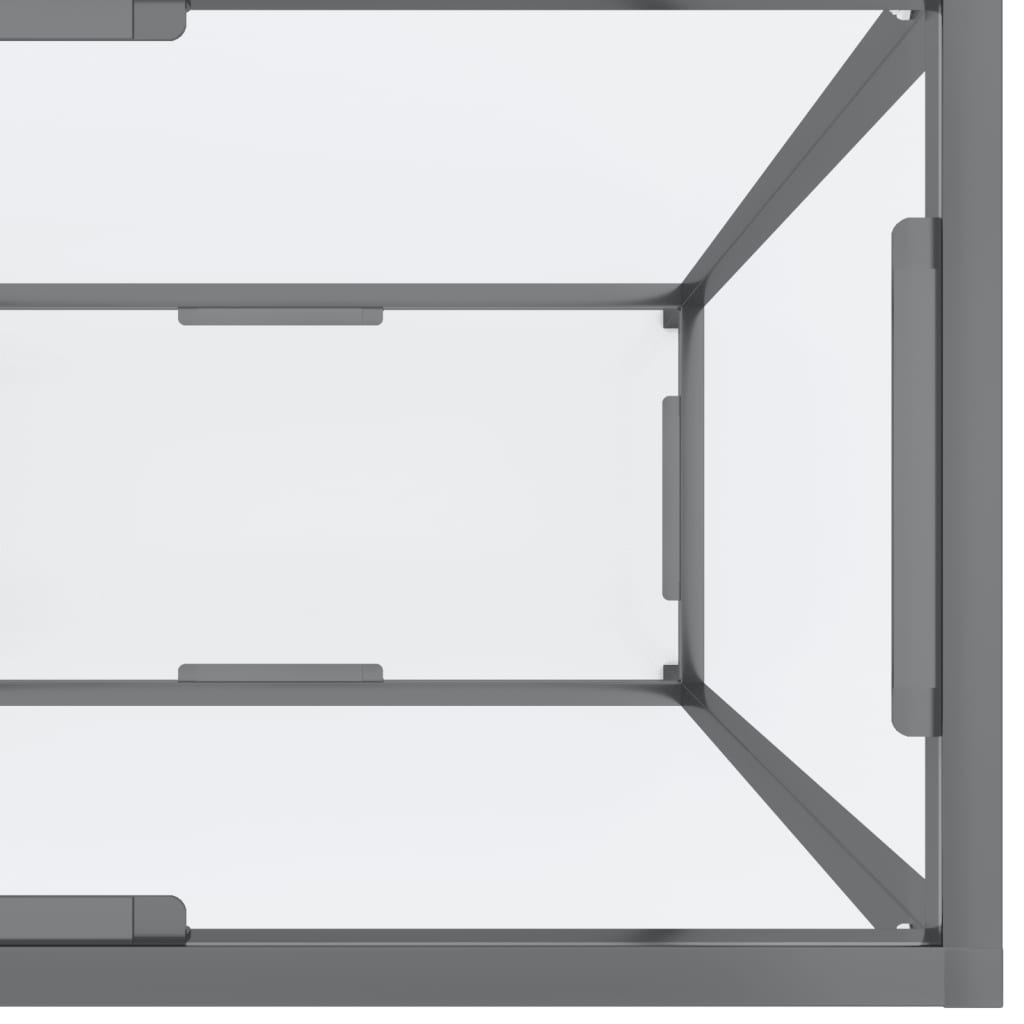 Consola de Entrada Arianna - Vidro Temperado Transparente - 160x35x75,5 cm - Design Minimalista