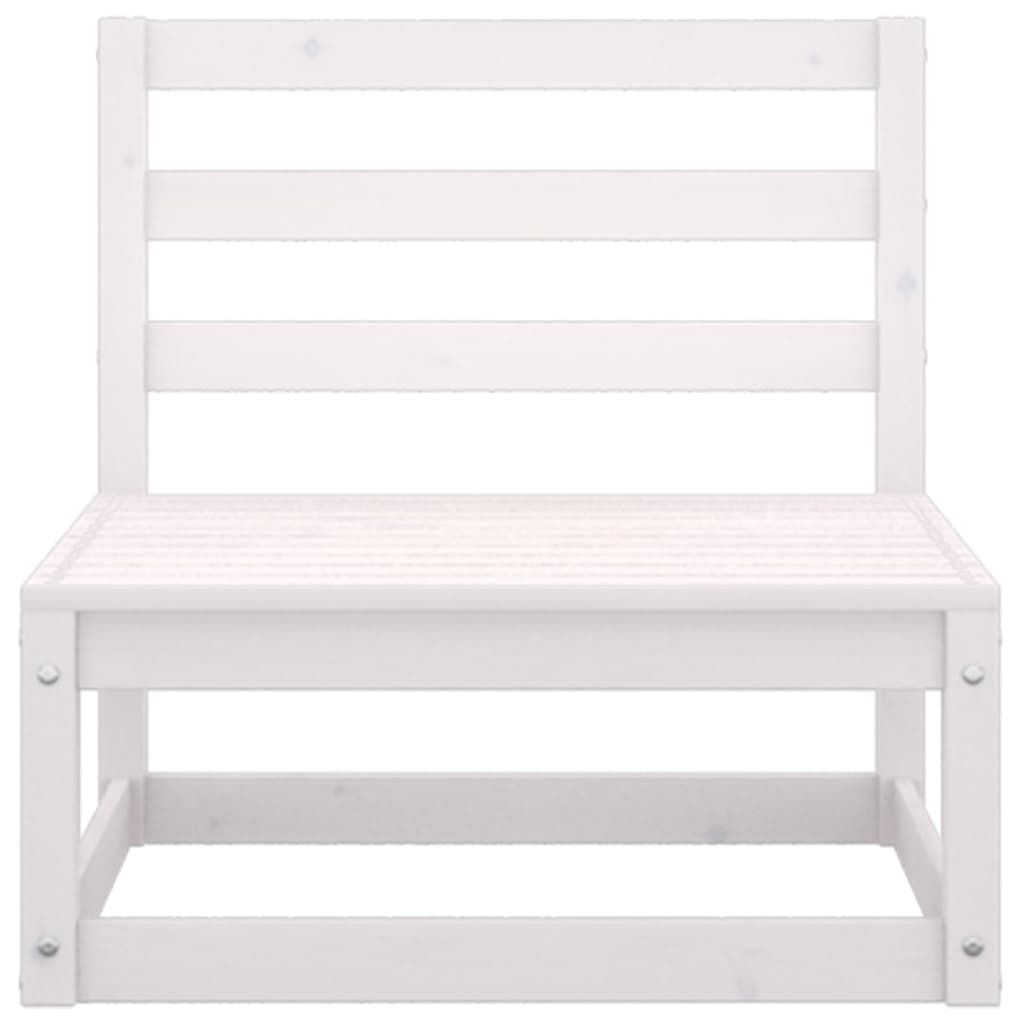 3 pcs conjunto lounge de jardim pinho maciço branco