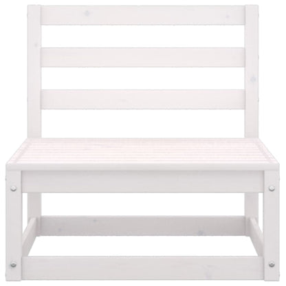 3 pcs conjunto lounge de jardim pinho maciço branco