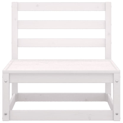 3 pcs conjunto lounge de jardim pinho maciço branco