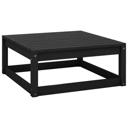 3 pcs conjunto lounge de jardim pinho maciço preto