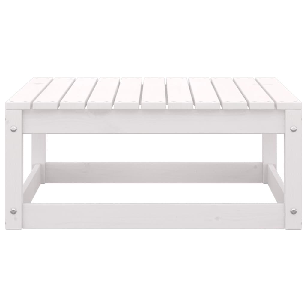 7 pcs conjunto lounge de jardim pinho sólido branco