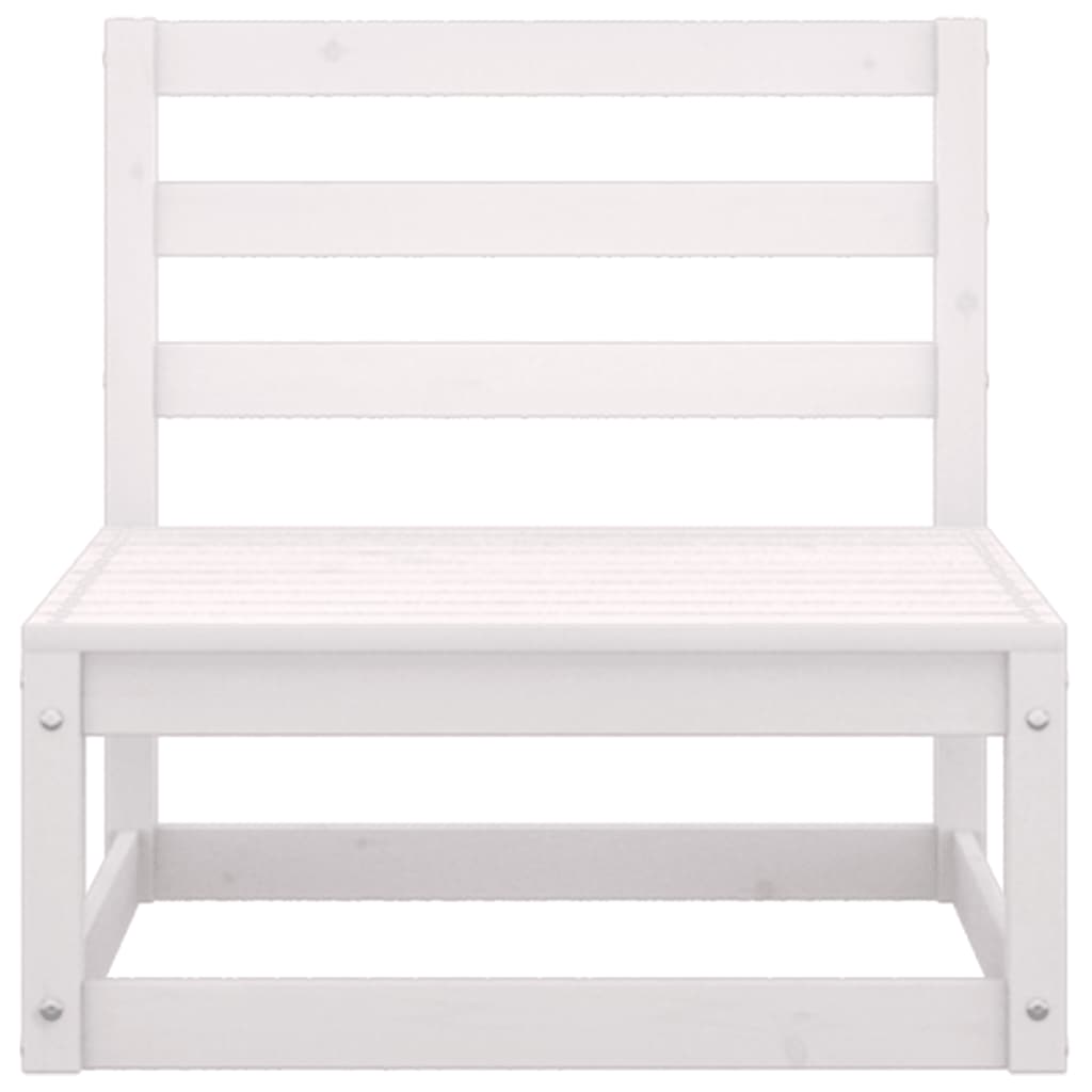 7 pcs conjunto lounge de jardim pinho sólido branco