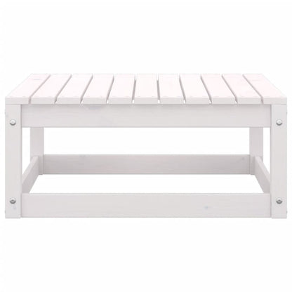 7 pcs conjunto lounge de jardim pinho sólido branco