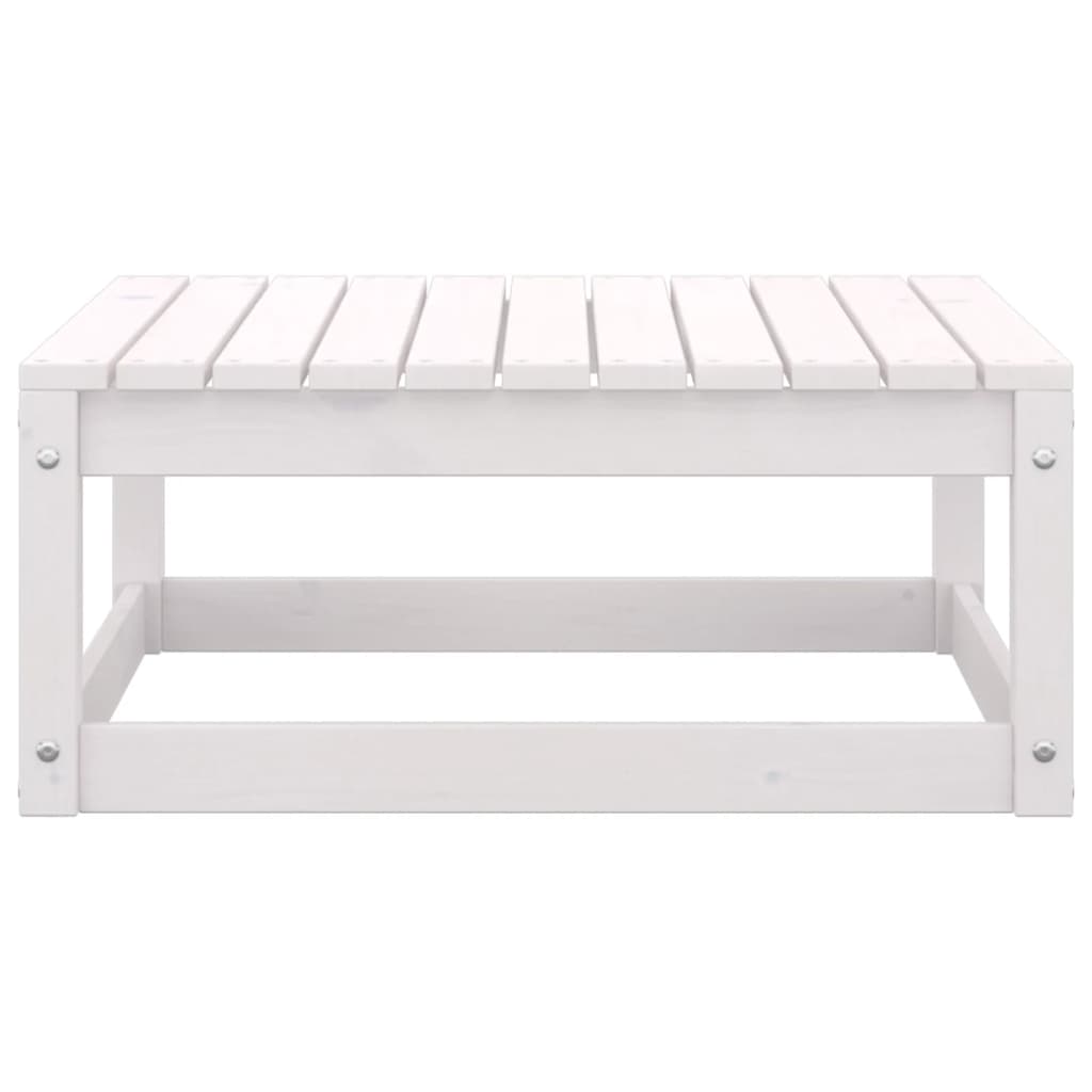 9 pcs conjunto lounge de jardim pinho sólido branco