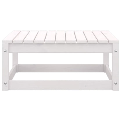 9 pcs conjunto lounge de jardim pinho sólido branco