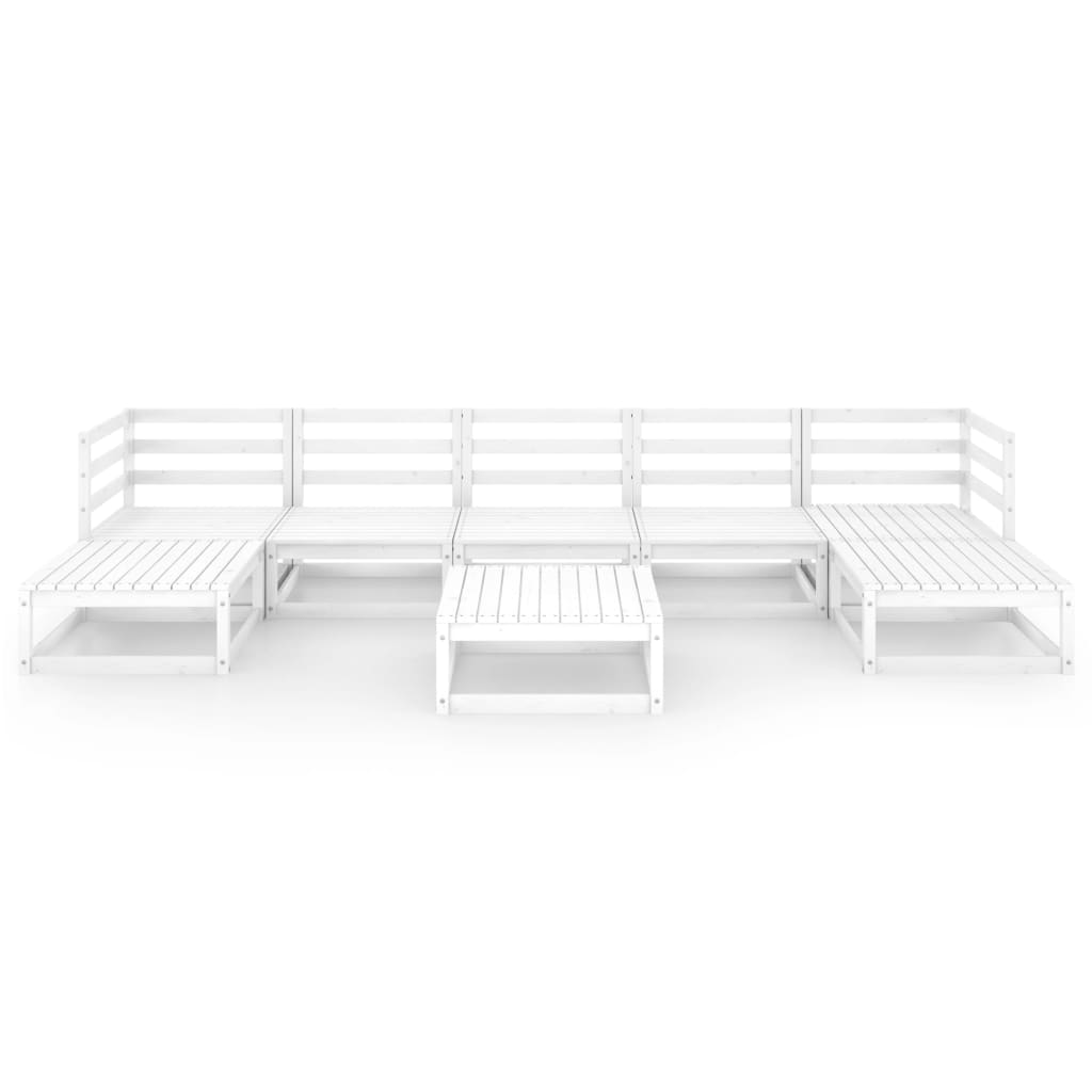 8 pcs conjunto lounge de jardim pinho maciço