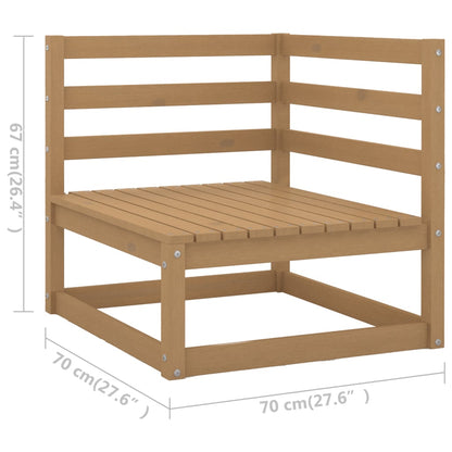 13 pcs conjunto lounge de jardim com almofadões pinho maciço