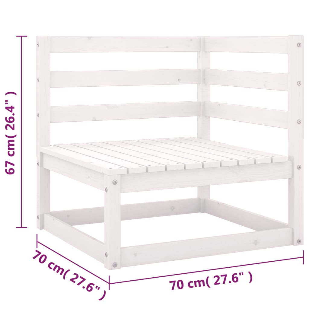 8 pcs conjunto lounge de jardim com almofadões pinho maciço