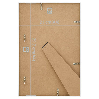 Molduras para parede ou mesa 3 pcs 21x29,7 cm MDF branco