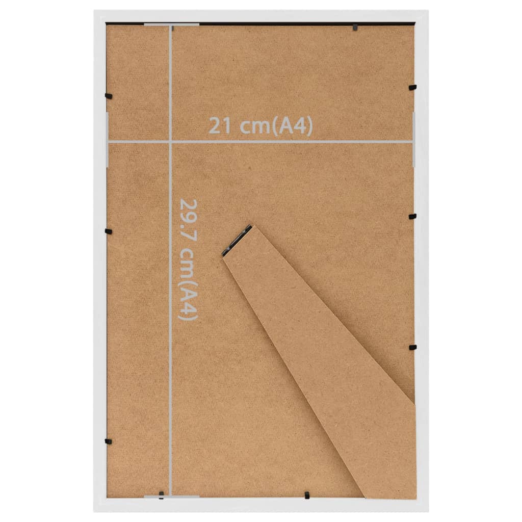 Molduras para mesa 3 pcs 21x29,7 cm MDF branco