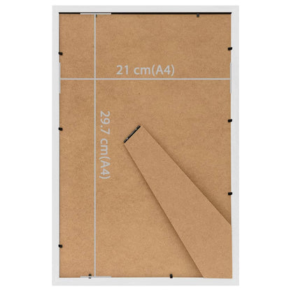 Molduras para mesa 3 pcs 21x29,7 cm MDF branco