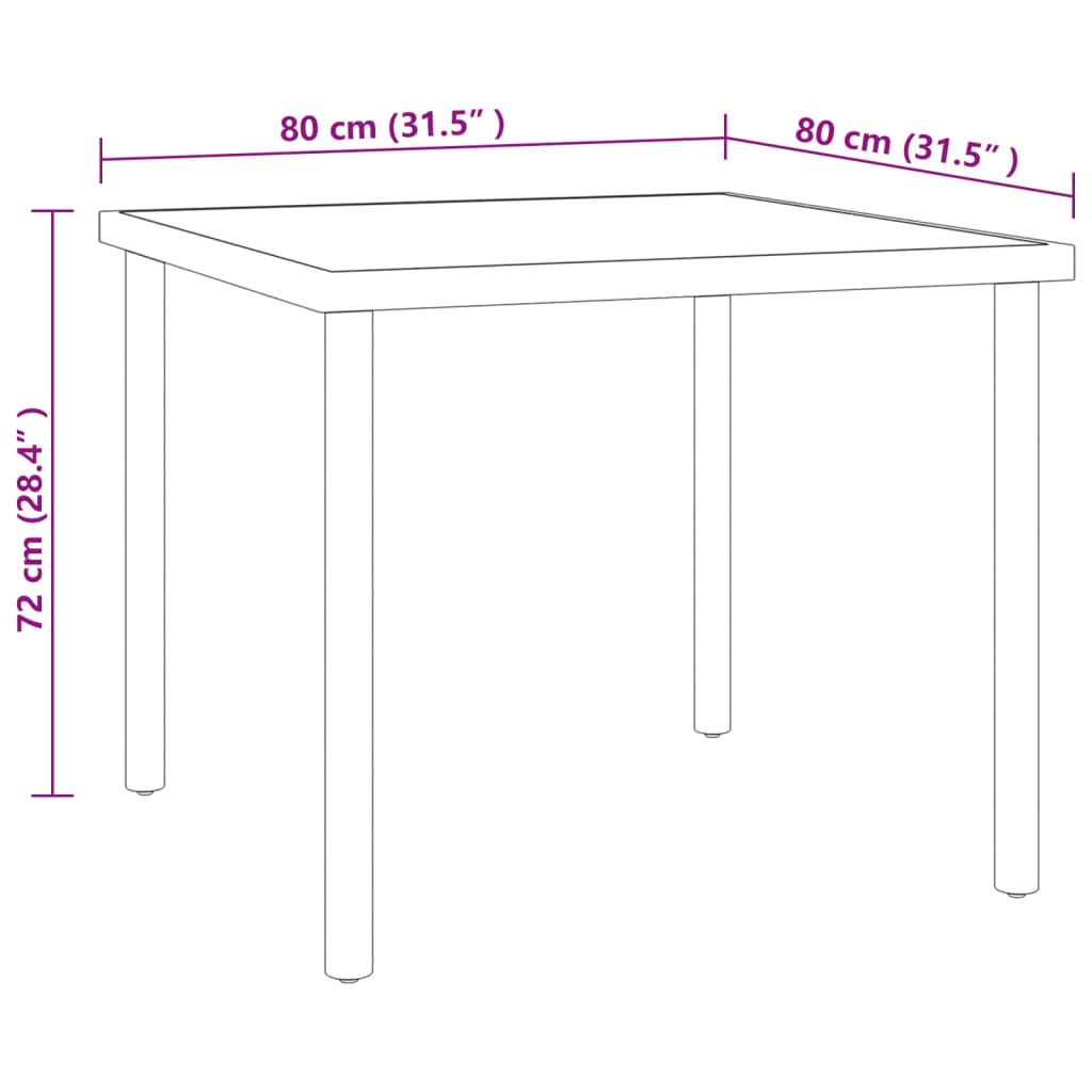 3 pcs conjunto de jantar para exterior aço