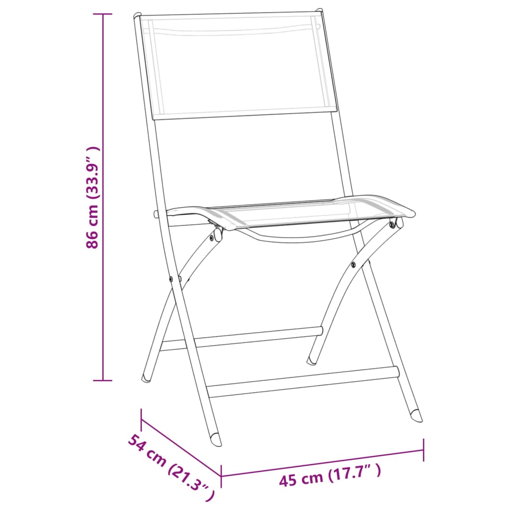 3 pcs conjunto de jantar para exterior aço