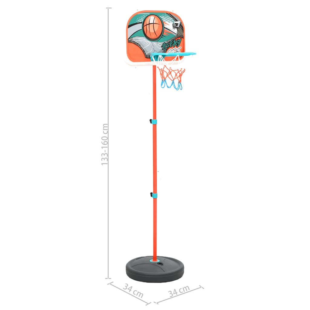 Conjunto jogo de basquetebol portátil ajustável 133-160 cm