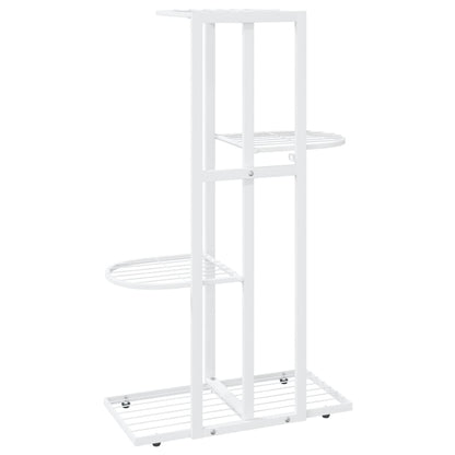 Suporte de vasos c/ 4 prateleiras 43x22x76 cm metal branco