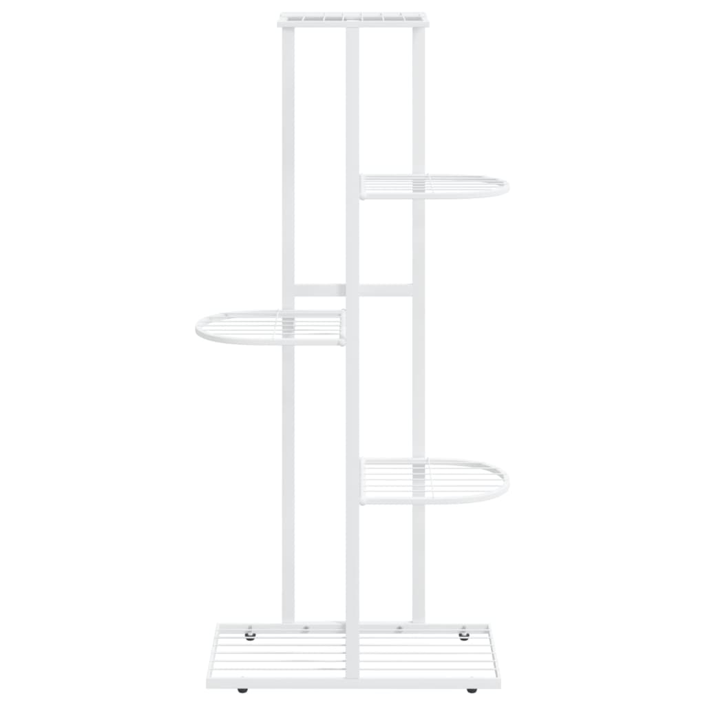 Suporte de vasos c/ 5 prateleiras 43x22x98 cm metal branco