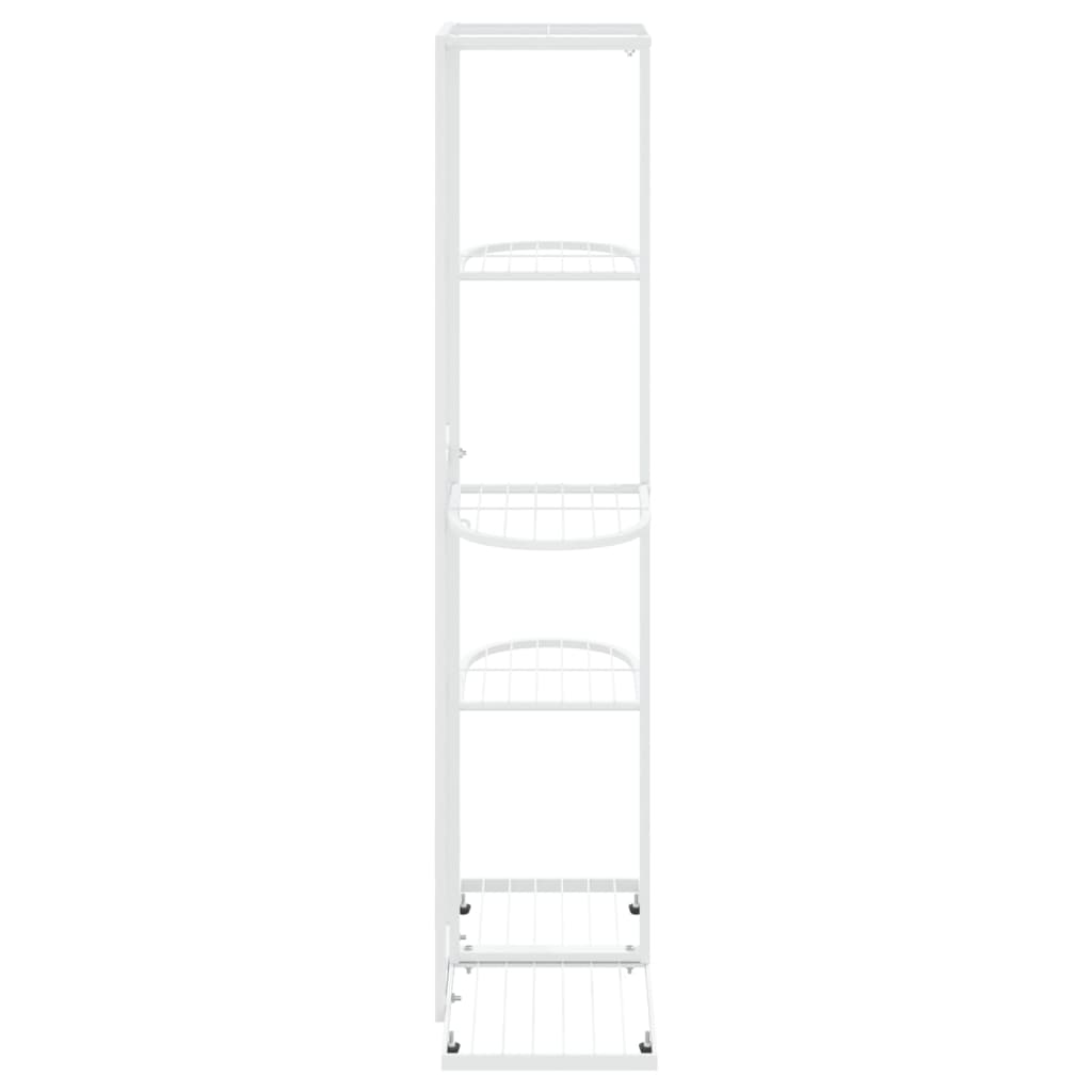 Suporte de vasos c/ 5 prateleiras 43x22x98 cm metal branco