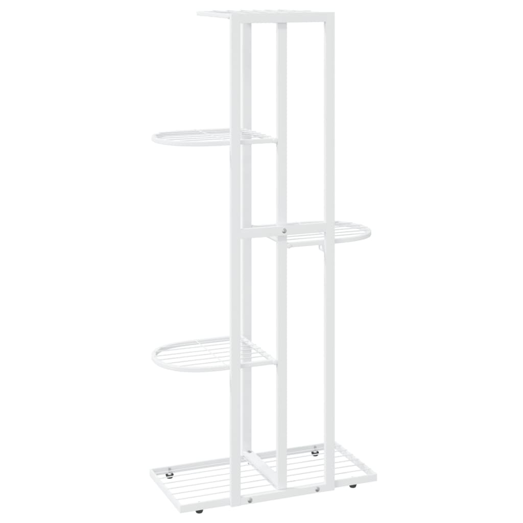 Suporte de vasos c/ 5 prateleiras 43x22x98 cm metal branco