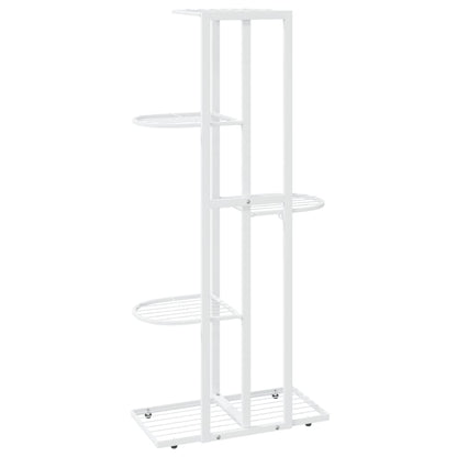 Suporte de vasos c/ 5 prateleiras 43x22x98 cm metal branco