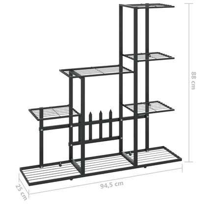 Suporte de vasos 94,5x25x88 cm metal preto