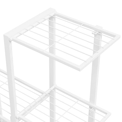 Suporte de vasos 94,5x25x88 cm metal branco