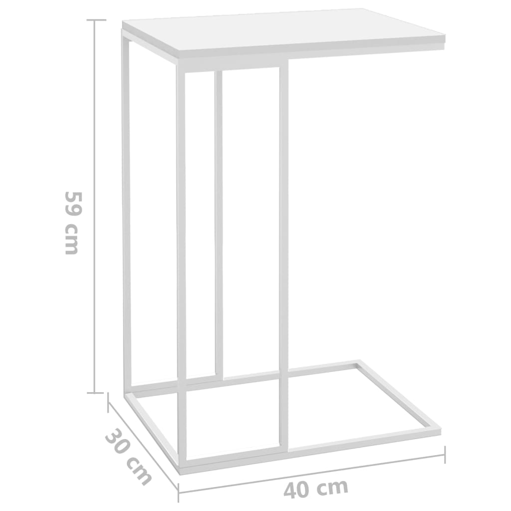 Mesa de centro 40x30x59 cm derivados de madeira branco