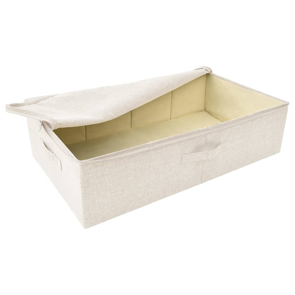 Caixas de arrumação 2 pcs tecido 70x40x18 cm cor creme