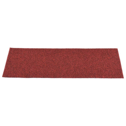 Tapetes de escada adesivos retangulares 15 pcs 60x25cm vermelho