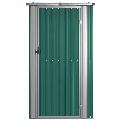 Abrigo de jardim 118,5x97x209,5 cm aço galvanizado verde