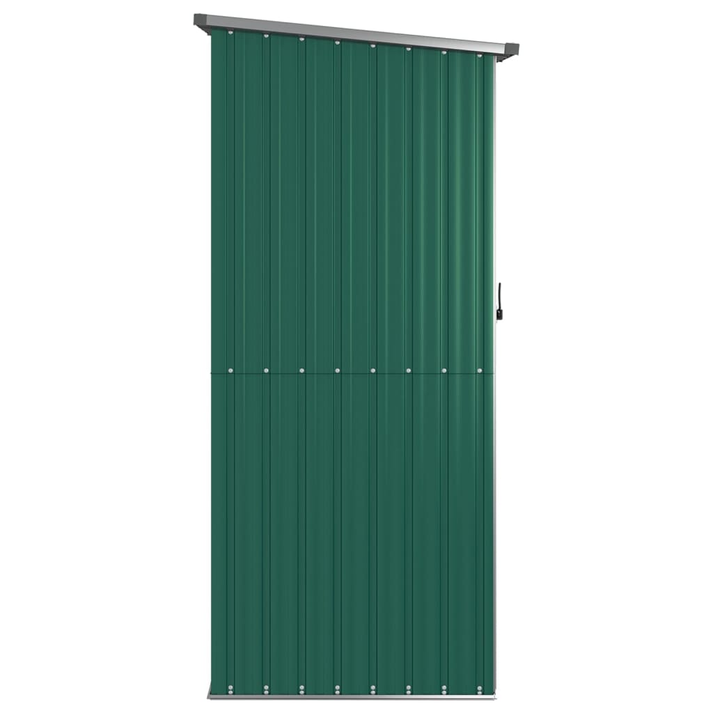 Abrigo de jardim 118,5x97x209,5 cm aço galvanizado verde