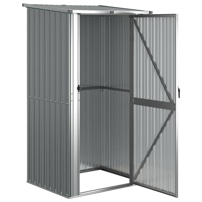 Abrigo de jardim 118,5x97x209,5 cm aço galvanizado cinzento